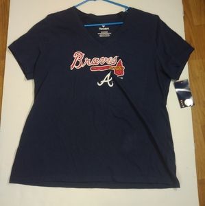 Atlanta Braves women’s 2XL fanatics shirt blue